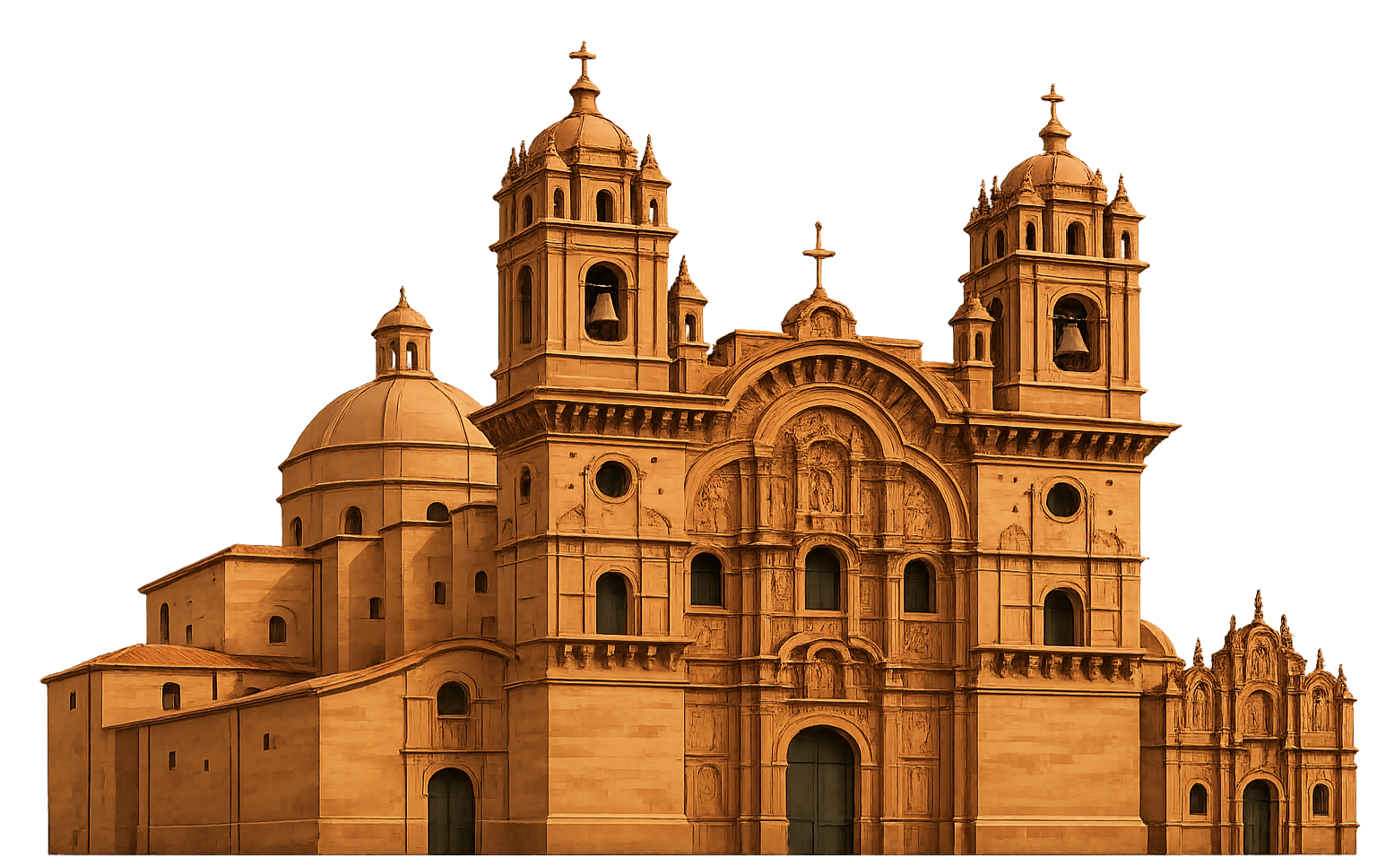 Illustrated Cusco cathedral